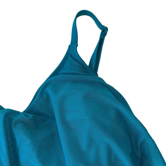 Coco Reef Women's Flourish Underwire Bra-Sized Tankini Top - Teal Cove 36C - Picture 3 of 8